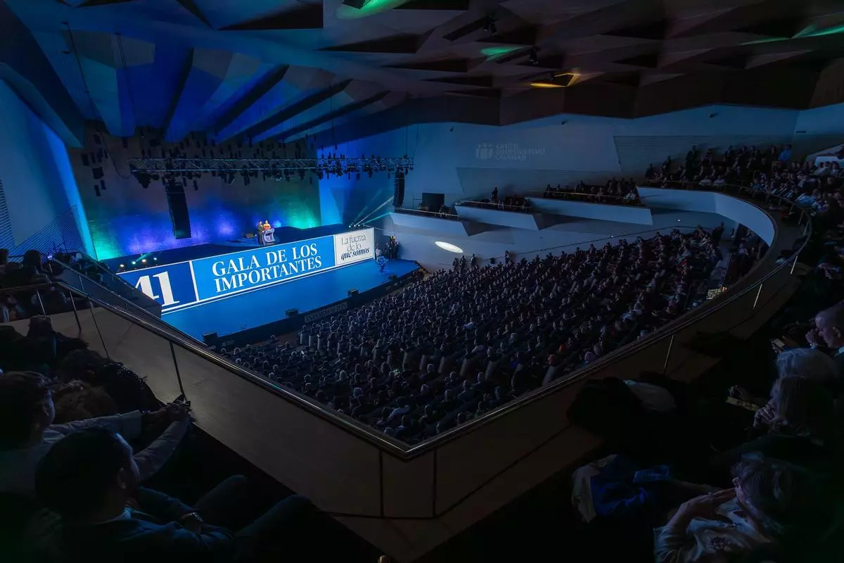 Packed auditorium at a large-scale media gala event